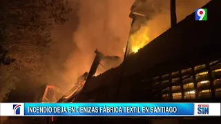 Bomberos sofocan incendio que  destruyo fábrica en Santiago | Emisión Estelar SIN