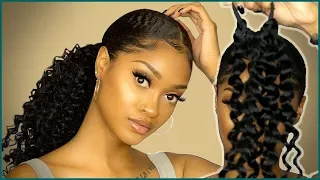 LIFE CHANGING! Sleek Ponytail with Extensions Hack on Type 4 Natural Hair