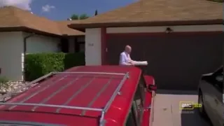 Walter White Throws a Party Pizza on the Roof