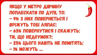 ЯКЩО У МЕТРО ДІВЧИНУ ... Анекдоти з ПЕРЦЕМ. Гумор.