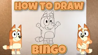 HOW TO DRAW BINGO | BLUEY | Easy Step-by-Step Tutorial | FOR KIDS