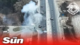 Another Russian convoy is ambushed by brave Ukrainians using chillingly lethal anti-tank missiles