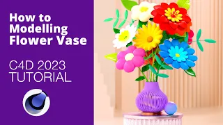 C4D 2023 Tutorial: How to Create a Modern Flower Vase in Cinema 4D