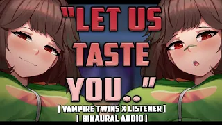 🎧 A Pair Of Vampire Twins Feed On You! ♡ [Binaural Audio] [Dominant RP]