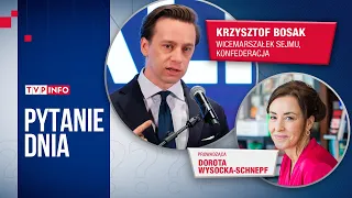 Krzysztof Bosak: polityków trudno skazać, bo są sprytni i uchwalają prawo pod siebie | PYTANIE DNIA