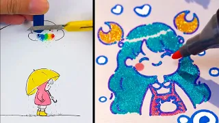 Easy Drawing Tricks to develop creativity and imagination. Simple Drawing Ideas