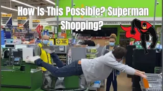 Mind Blowing Man Defies Physics, Freaks Out Store Employees by Floating Through the Aisles #shorts