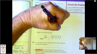 4th grade GO Math-Lesson 10.8-Problem Solving-Shape Patterns pages 429-432