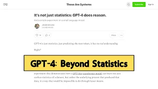 AI Breakthrough: GPT-4's Mind-Blowing Reasoning Abilities Beyond Just Stats!