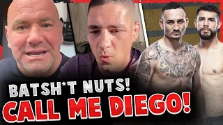 Dana White sends a MESSAGE to Diego Sanchez & SLAMS Joshua Fabia! Bisping vs Rockhold! Max Holloway
