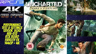 Uncharted: Drake's Fortune RPCS3 FidelityFX 4K 60FPS Gameplay & Settings 12700K AVX-512 RTX 3080