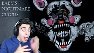 NIGHTMARE FUNTIME FOXY WAS IN THE VENTS WITH ME! - Baby's Nightmare Circus (Classic - Nights 1 & 2)