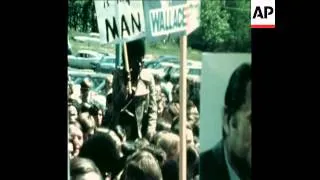 SYND 15-5-72 ARCHIVE AND FILE FOOTAGE OF GOVERNOR GEORGE WALLACE ON ELECTION CAMPAIGN