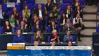 2. Teil der Sitzung des Dt. Bundestages zum 55-jährigen Bestehen des Élysée-Vertrags am 22.01.18