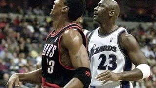 Michael Jordan vs Scottie Pippen Duel 2002.12.10 Blazers at Wizards - 1st Time vs Each Other!