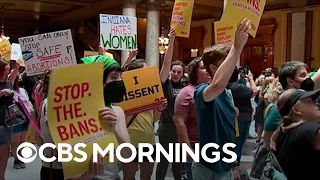 Demonstrators protest proposed abortion bill in Indiana