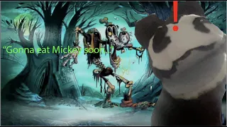 Mickey Mouse puppet reacting to my ghoul friend theory video