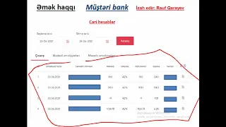 CARİ HESABLAR - BALANS - HESAB ÜZRƏ ÇIXARIŞ - KAPİTAL BANK