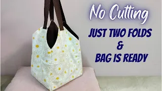 DIY- Create a Stylish Bag Without Any Cutting | Very Easy To Sew | Project For Beginners