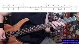 Burnin' For You by Blue Oyster Cult - Bass Cover with Tabs Play-Along