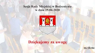 Sesja Rady Miejskiej w Bodzentynie z dnia 25 czerwca 2020 r.