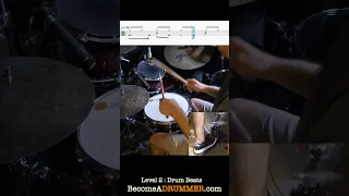 Beginner Drums Level 2 -  Lesson 1 -  Example 4