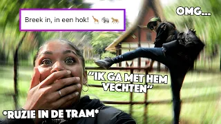 WIJ KREGEN RUZIE IN DE TRAM OMDAT HIJ ONS STIEKEM FILMDE... | Een dag in ons leven