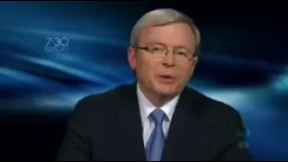 7.30 Report - Kevin Rudd gets angry with Kerry O'Brien