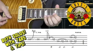 Guns 'N' Roses - Welcome to the Jungle - Guitar Lesson (both solos!), with Tabs!