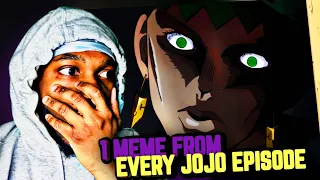 1 MEME From Every JOJOs Episode REACTION! New Jojos Fan Reacts