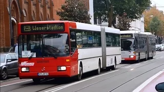 Bremen: Fußball-Sonderverkehr mit alten P+R Bussen und Bahnen - VBN und BSAG | MB (O405), Setra, MAN