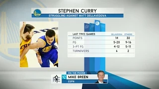 Mike Breen of ESPN Discusses Stephen Curry's Struggle Against Matthew Dellavedova - 6/10/15