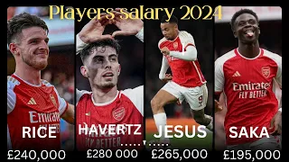 ✅️THE SALARY OF ARSENAL PLAYERS PER WEEK IN 2024❤🔴