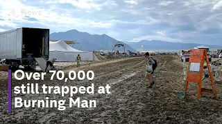 Burning Man festival goers trapped in sea of thick mud