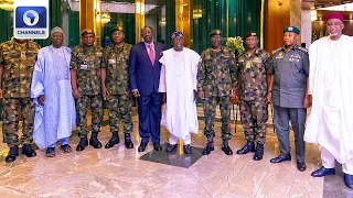 President Tinubu Holds First Meeting With Security Chiefs