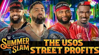 THE USOS VS STREET PROFITS SUMMERSLAM 2022 ON WWE 2K22