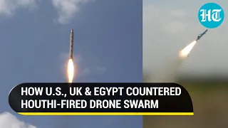 Houthis Shock U.S. & UK Navy, Egypt's Air Force With 14 Drones In Massive Attack Towards Israel