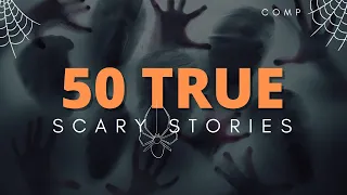 50 TRUE Scary Stories in the Rain | COMP | Dark Screen | No Music | Paranormal Stories | Raven Reads