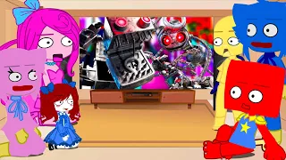 Poppy Playtime React To Robot Boxy Boo vs Robot Mommy Long Legs II Gacha Club II My AU