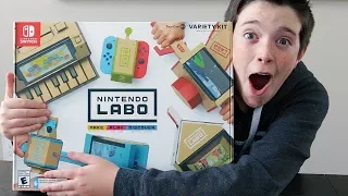 THEY GAVE US A NINTENDO LABO KIT!! FULL UNBOXING!!