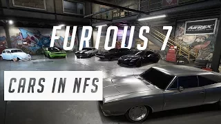 Furious 7 Cars in Need For Speed Payback - 1080pHD