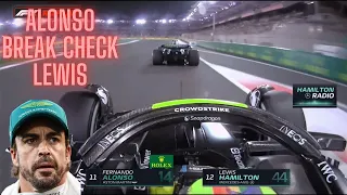 Fernando Alonso break checks lewis hamilton abu dhabi gp #f1 #lewishamilton #fernandoalonso