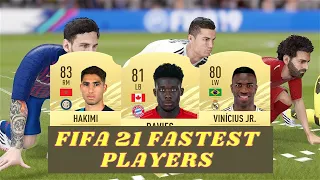 FIFA 21 Player Ratings TOP 20 Fastest Players , Adama Traoré ,  Kylian Mbappé ,  Alphonso Davies