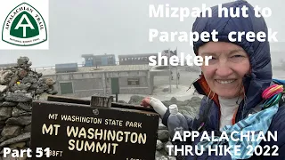 Appalachian trail thru hike 2022' Part 51 - Mizpah hut to Parapet Creek stealth #appalachiantrail