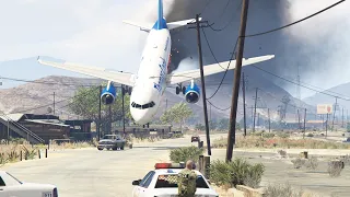 Plane Emergency Landing On Small Street | GTA 5