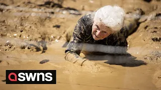 Super fit 83-year-old woman smashes THIRD grueling Tough Mudder race | SWNS