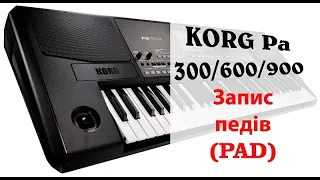 Запис PAD на Korg Pa 300/600/900