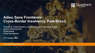 Adieu Sans Frontières: Cross Border Insolvency Post-Brexit