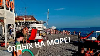 Лазаревское г. Сочи отдых на пляже "Морская звезда" Теплое море развлечения и дельфины 11 июня 2022