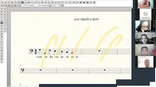 Урок по сольфеджио в подготовительном классе. Басовый ключ. Преп. Муратов В.В.